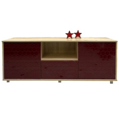 Тумба под ТВ Шарм, бордовый глянец No Brand