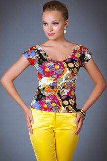 Блуза женская Арт-Деко L-1178 черная 54 RU