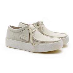 Полуботинки мужские Clarks Wallabee Cup 26158153 белые 46 EU