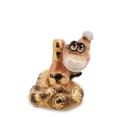 Фигурка гипсовая Змея с шампанским , золото GYP-14/02 113-15640 Art East