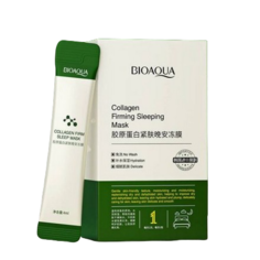 Ночная маска, Bioaqua, с коллагеном для лица, 20х4 мл