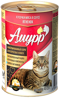 Влажный корм для кошек Амурр с ягненком, 415г