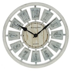 Часы настенные декоративные, L30 W3,5 H30 см, (1xАА не прилаг.) No Brand