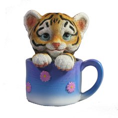 Копилка Тигренок в чашке, 11*10*8см KSMR-716250/SK206 No Brand