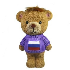 Копилка Плюшевый мишка в свитере (флаг), размер 15*18*28см KSMR-713143/SK064 No Brand