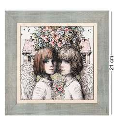 Панно керамическое Любящие сердца 15х15 ANG-1358 113-505059 Artangels