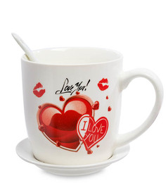 Кружка с ложкой Любовь! MUG-164 113-108682 Art East