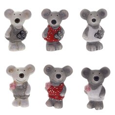 Фигурка декоративная Мышка, 4*3*6,5 см, 1 вид из 6 KSM-742426 Remeco Collection