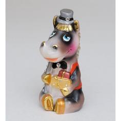 Фигурка декоративная Art East, Лошадь Сан Саныч в цилиндре, 10 см