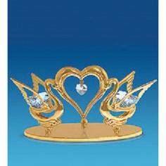 Фигурка декоративная crystal temptations, Два лебедя с сердцем, 10 см