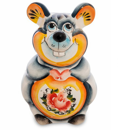 Копилка Мышь бол. цв. (Гжельский фарфор) ГЛ-624 113-707198 Art East