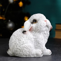 Фигура "Зайка Тошка" белый 16х11х15см Хорошие сувениры