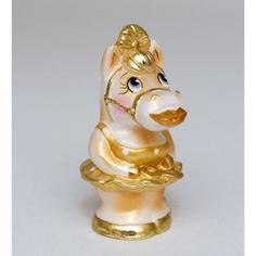 Фигурка декоративная Art East, Лошадь Анжела, 10 см, золото