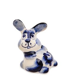 Фигурка "Заяц Жирик" (Гжельский фарфор) ГЛ-843 113-7010990 No Brand