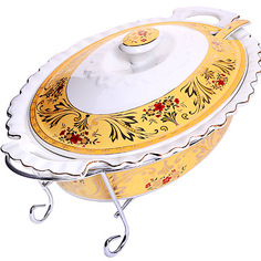 Мармит керамика 2,5л 4пр со свечкой Loraine 30662 KSMB-30662