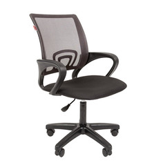 Кресло VT_EChair-304 (LT) TC Net ткань черн/сетка серый, пластик No Brand