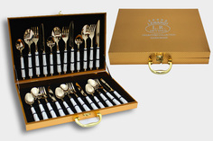 Набор столовый приборов из 24пр. KRISTAL DE LUX в подарочной упаковке 198-007 118-198-007 Lenardi