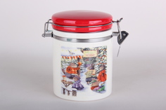 Банка д/сып прод. 700 мл с клипсой п/уп Зимняя сказка Коралл