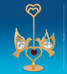 Фигурка-подставка Сердечко с голубями (Юнион) AR-3674/ 7 113-602318 Crystal Temptations