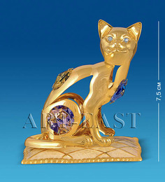 Фигурка Кошка на подушке с цв.кр. (Юнион) AR-3746/ 3 113-60489 Crystal Temptations