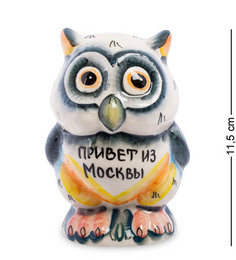 Фигурка Сова бол. цв. (Гжельский фарфор) ГЛ-380 113-704004 Art East