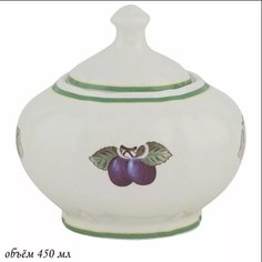 Сахарница 450 мл ФРУКТОВЫЙ САД в под.уп. Фарфор 109-092 118-109-092 Lenardi