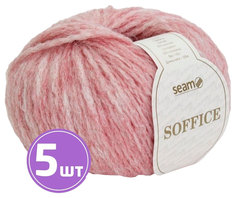 Пряжа SEAM SOFFICE (54086), розовый меланж, 5 шт. по 50 г