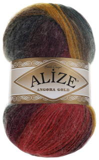 Пряжа ALIZE Angora Gold Batik (3368), коричнево-фиолетовый, 5 шт. по 100 г