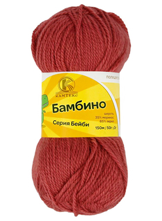 Пряжа Камтекс Бамбино (088), брусника, 5 шт. по 50 г