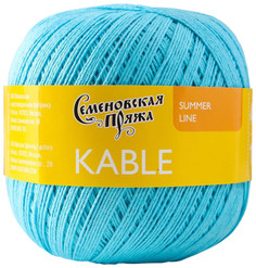 Пряжа Семеновская Kable (30493), аква 5 шт. по 100 г