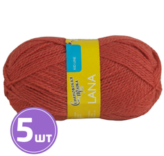 Пряжа Семеновская Lana (70021), темный коралл 5 шт. по 50 г