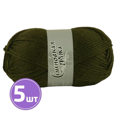 Пряжа Семеновская Rubin (235), олива, 5 шт. по 100 г
