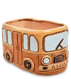 Кашпо керамическое Автобус оранж. ZLC-101/01 113-1010087 Арт ист