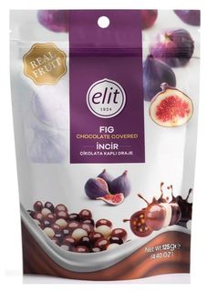 Драже Elite из инжира в шоколаде 125 г