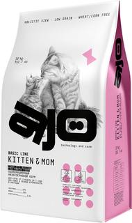 Сухой корм AJO Cat Kitten & Mom для котят, беременных и кормящих кошек 10 кг