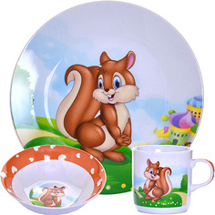 Набор детский 3 пр. "Белочка" Loraine 30551 KSMB-30551