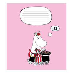 Тетрадь тонкая Moomin 12 листов А5 на скрепке в линию в ассортименте