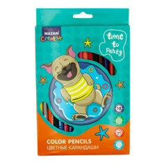 Карандаши цветные Mazari Time To Party 18 шт
