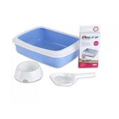 SAVIC Набор для котят Starter Kit ГОЛУБОЙ (туалет-лоток IRIZ 42см. пакеты.совок. миска) No Brand