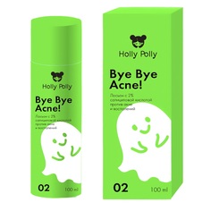 Лосьон с салициловой кислотой Bye Bye Acne! против акне для проблемной кожи лица, 100 мл Holly Polly