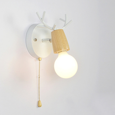 Бра с рожками ImperiumLoft Deer A Switch White Light wood