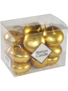 Свеча плавающая HorizonCandle эконом золотая h20d40 мм 14 шт в уп MIR Light