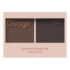Тени Divage Waterproof brow пудровое напыление тон 02 темно-коричневые 4 г