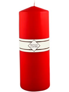 Свеча HorizonCandle столбик красная h200d70 мм 1 шт MIR Light