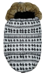 Конверт в коляску yoyatime sleeping bag, белый, черный
