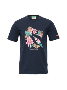 Футболка мужская Scotch&Soda 168428 синяя 50 RU