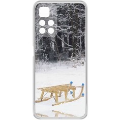 Чехол-накладка Krutoff Clear Case Санки для Xiaomi Poco M4 Pro