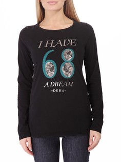 Лонгслив женский Deha D23090 черный 40 RU