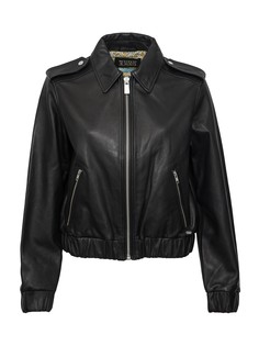 Кожаная куртка женская Scotch&Soda 167440 черная 46 RU
