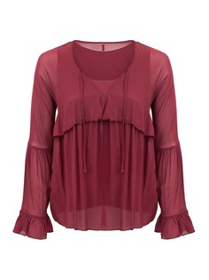 Блуза женская Deha D83544 бордовая 44 RU